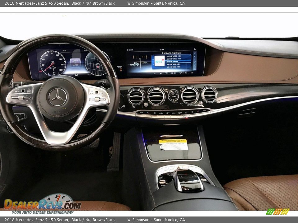 2018 Mercedes-Benz S 450 Sedan Black / Nut Brown/Black Photo #17