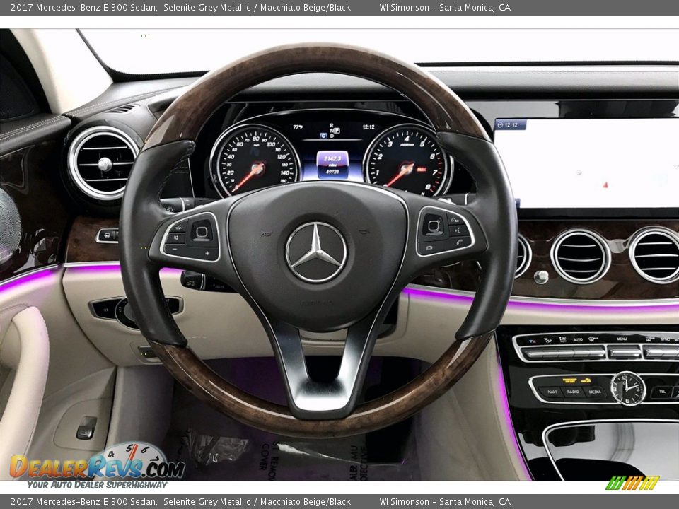 2017 Mercedes-Benz E 300 Sedan Selenite Grey Metallic / Macchiato Beige/Black Photo #4