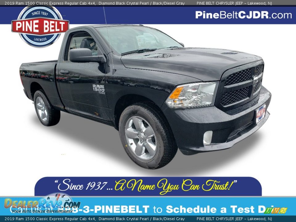 2019 Ram 1500 Classic Express Regular Cab 4x4 Diamond Black Crystal Pearl / Black/Diesel Gray Photo #1