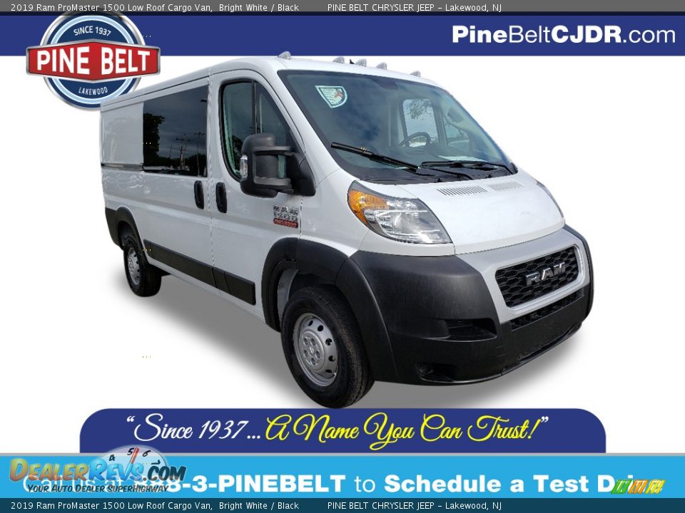 2019 Ram ProMaster 1500 Low Roof Cargo Van Bright White / Black Photo #1