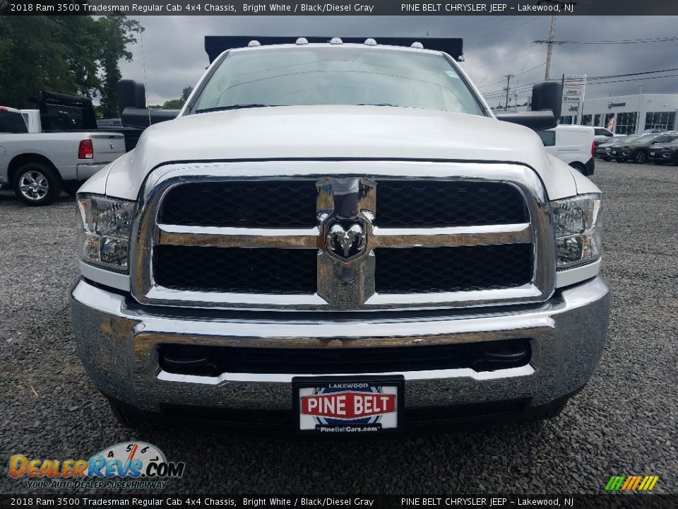 2018 Ram 3500 Tradesman Regular Cab 4x4 Chassis Bright White / Black/Diesel Gray Photo #3