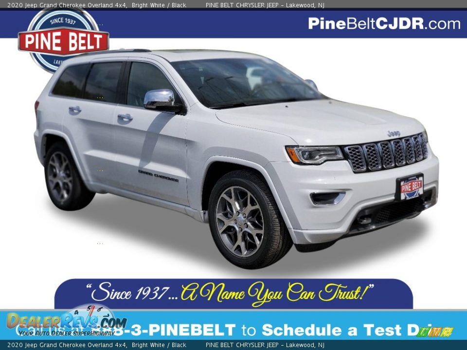 2020 Jeep Grand Cherokee Overland 4x4 Bright White / Black Photo #1