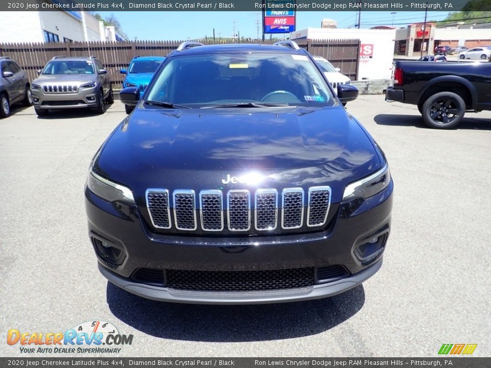 2020 Jeep Cherokee Latitude Plus 4x4 Diamond Black Crystal Pearl / Black Photo #2