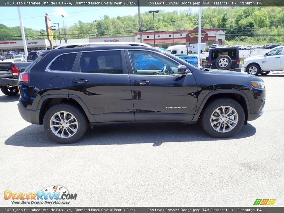 2020 Jeep Cherokee Latitude Plus 4x4 Diamond Black Crystal Pearl / Black Photo #4