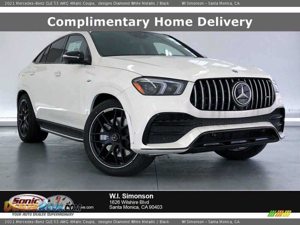 2021 Mercedes-Benz GLE 53 AMG 4Matic Coupe designo Diamond White Metallic / Black Photo #1