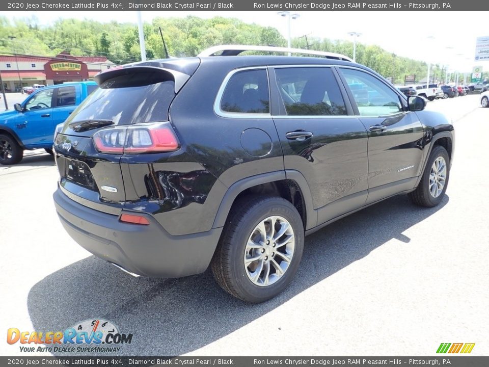 2020 Jeep Cherokee Latitude Plus 4x4 Diamond Black Crystal Pearl / Black Photo #5