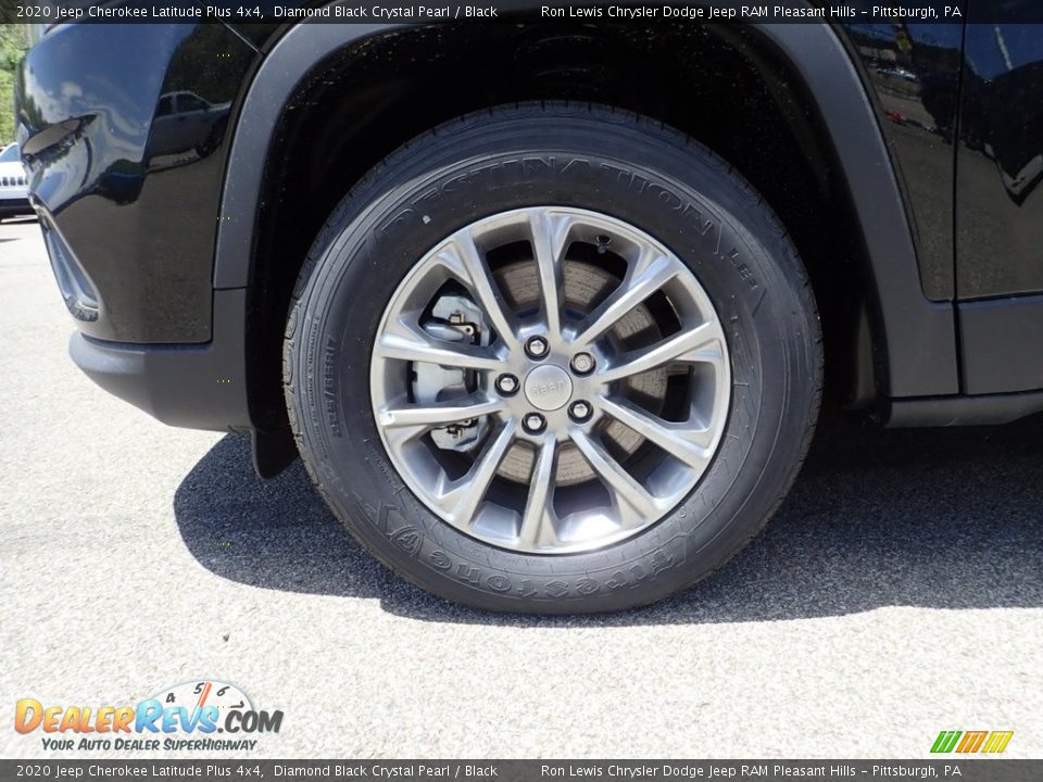 2020 Jeep Cherokee Latitude Plus 4x4 Diamond Black Crystal Pearl / Black Photo #6