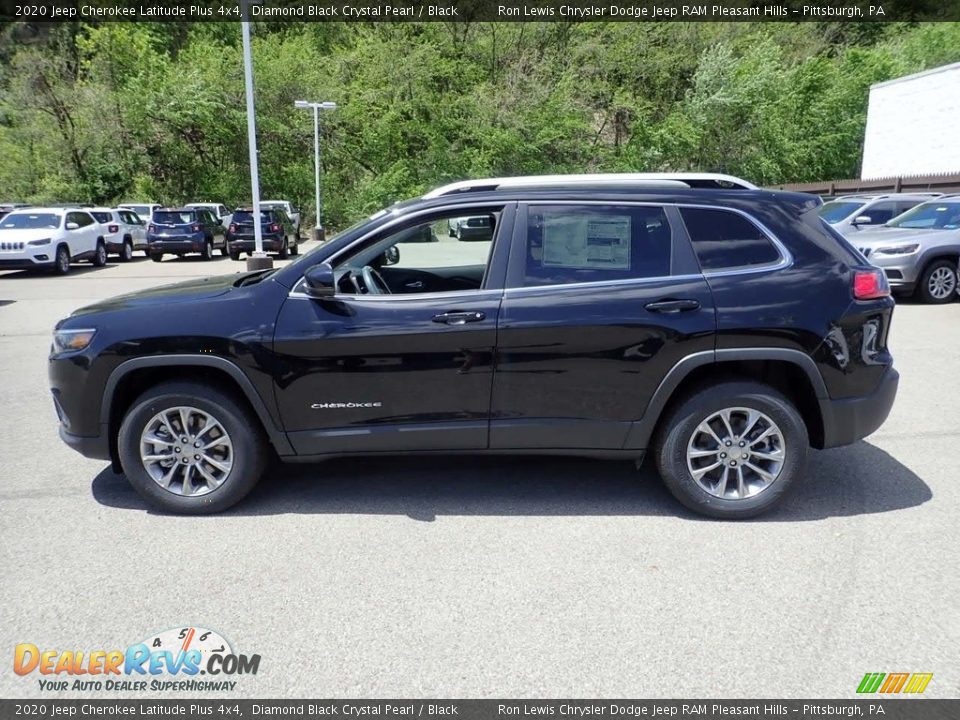 2020 Jeep Cherokee Latitude Plus 4x4 Diamond Black Crystal Pearl / Black Photo #7