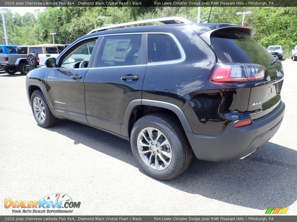 2020 Jeep Cherokee Latitude Plus 4x4 Diamond Black Crystal Pearl / Black Photo #8