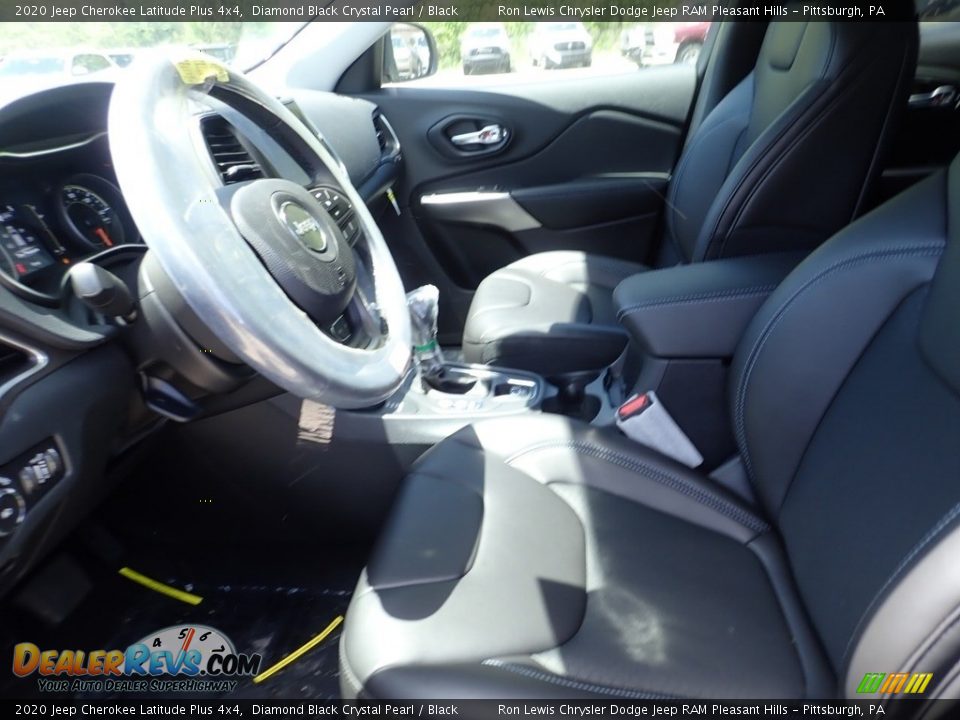 2020 Jeep Cherokee Latitude Plus 4x4 Diamond Black Crystal Pearl / Black Photo #15