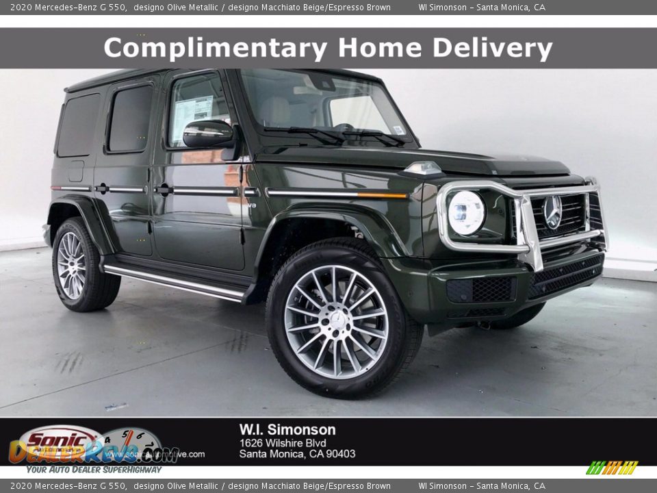 2020 Mercedes-Benz G 550 designo Olive Metallic / designo Macchiato Beige/Espresso Brown Photo #1