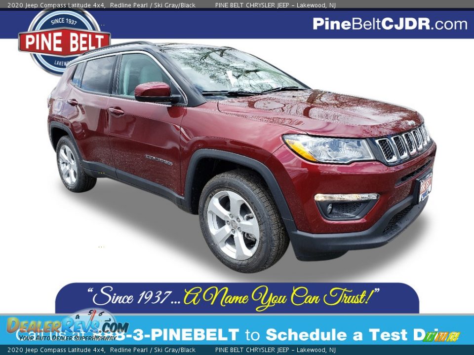 2020 Jeep Compass Latitude 4x4 Redline Pearl / Ski Gray/Black Photo #1