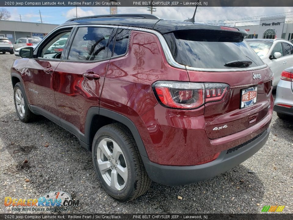 2020 Jeep Compass Latitude 4x4 Redline Pearl / Ski Gray/Black Photo #6