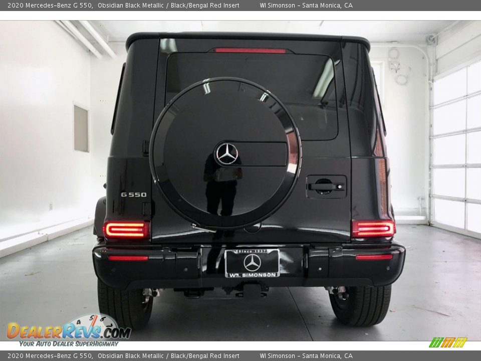 2020 Mercedes-Benz G 550 Obsidian Black Metallic / Black/Bengal Red Insert Photo #3