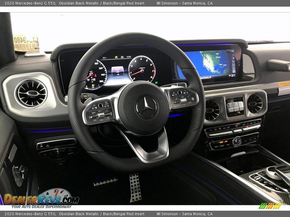 2020 Mercedes-Benz G 550 Obsidian Black Metallic / Black/Bengal Red Insert Photo #4