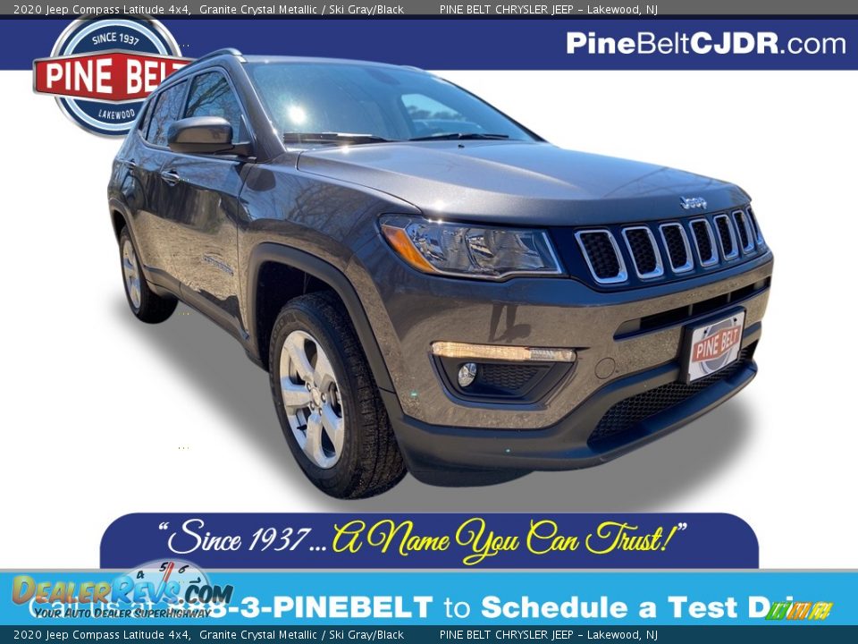 2020 Jeep Compass Latitude 4x4 Granite Crystal Metallic / Ski Gray/Black Photo #1