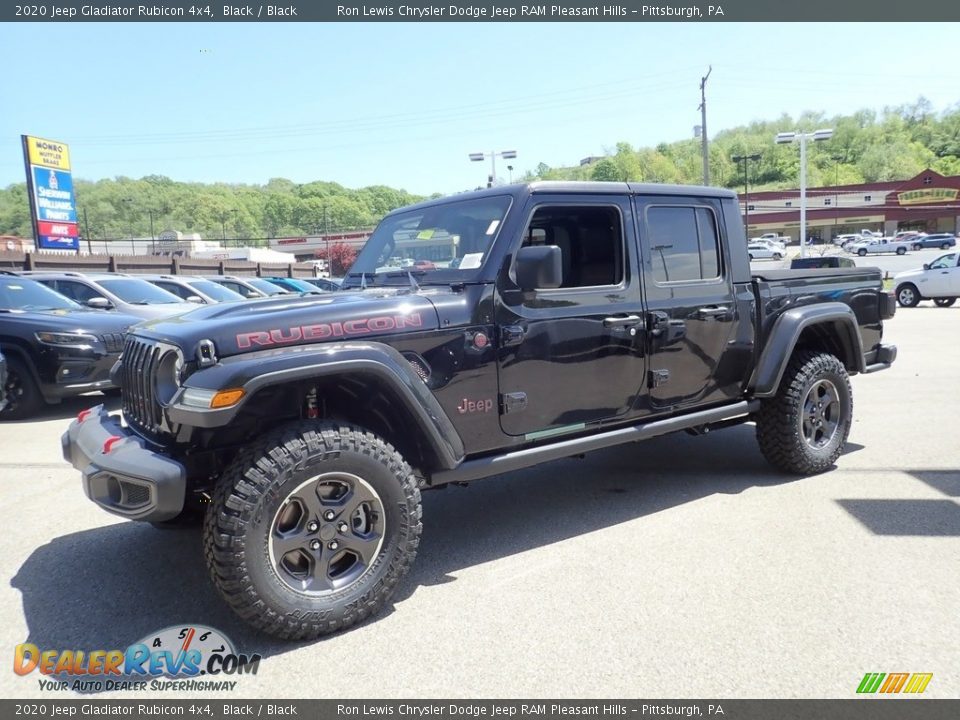 2020 Jeep Gladiator Rubicon 4x4 Black / Black Photo #1