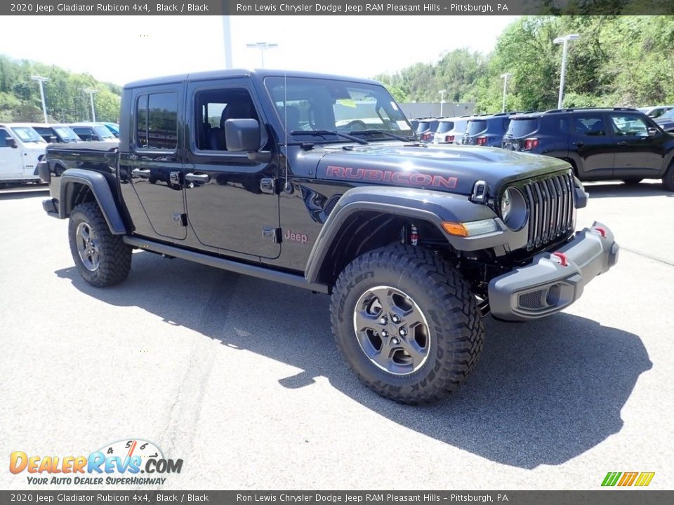 2020 Jeep Gladiator Rubicon 4x4 Black / Black Photo #3