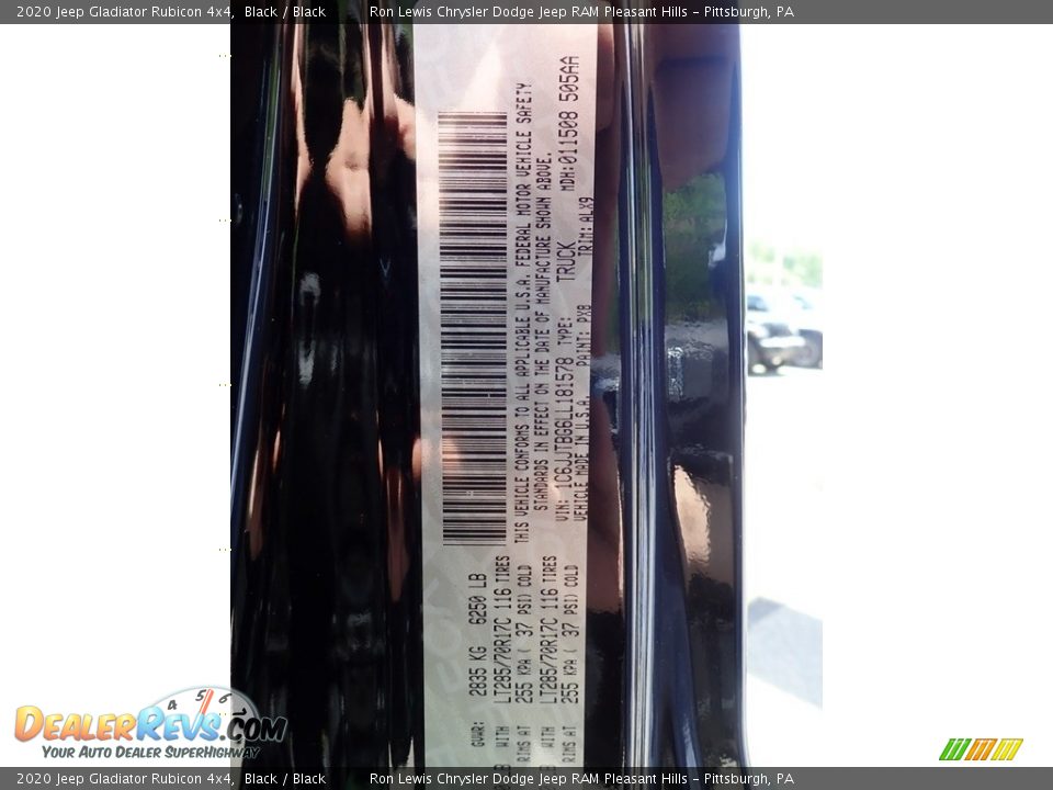 2020 Jeep Gladiator Rubicon 4x4 Black / Black Photo #20