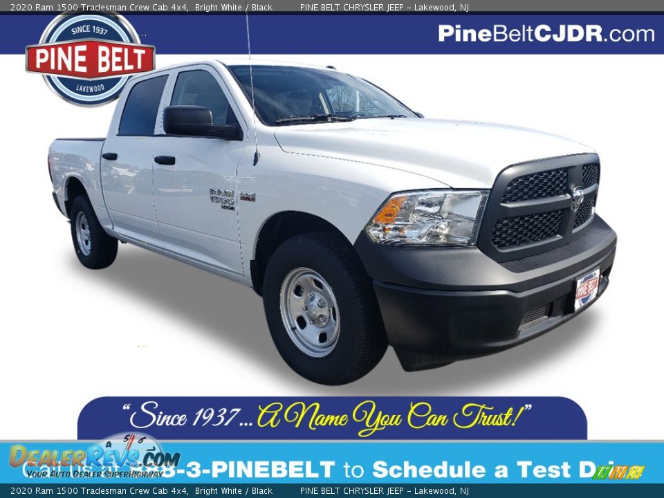 2020 Ram 1500 Tradesman Crew Cab 4x4 Bright White / Black Photo #1