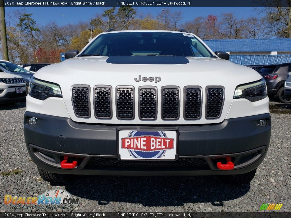 2020 Jeep Cherokee Trailhawk 4x4 Bright White / Black Photo #3