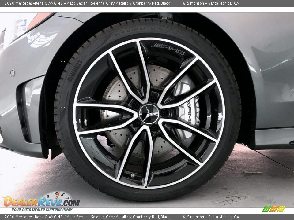 2020 Mercedes-Benz C AMG 43 4Matic Sedan Selenite Grey Metallic / Cranberry Red/Black Photo #9