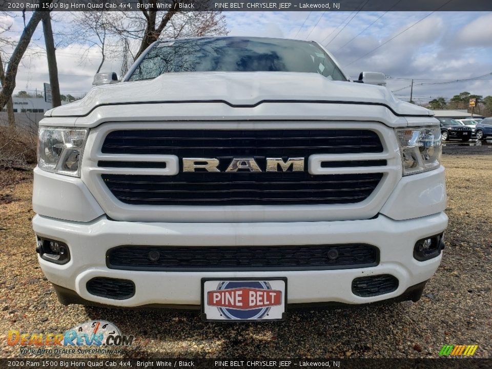 2020 Ram 1500 Big Horn Quad Cab 4x4 Bright White / Black Photo #3
