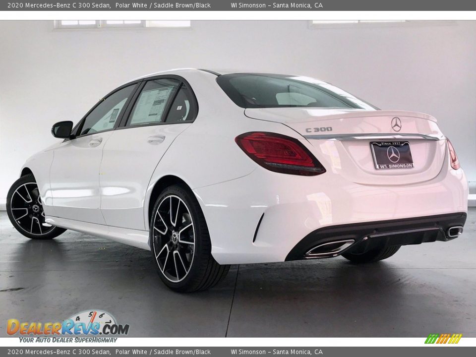 2020 Mercedes-Benz C 300 Sedan Polar White / Saddle Brown/Black Photo #2