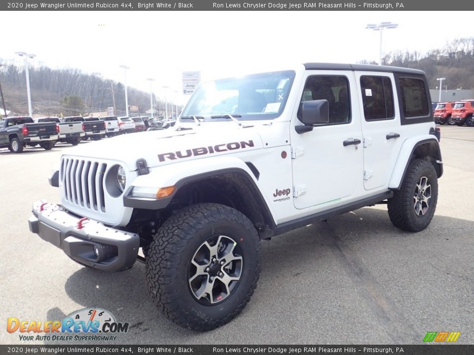 2020 Jeep Wrangler Unlimited Rubicon 4x4 Bright White / Black Photo #1