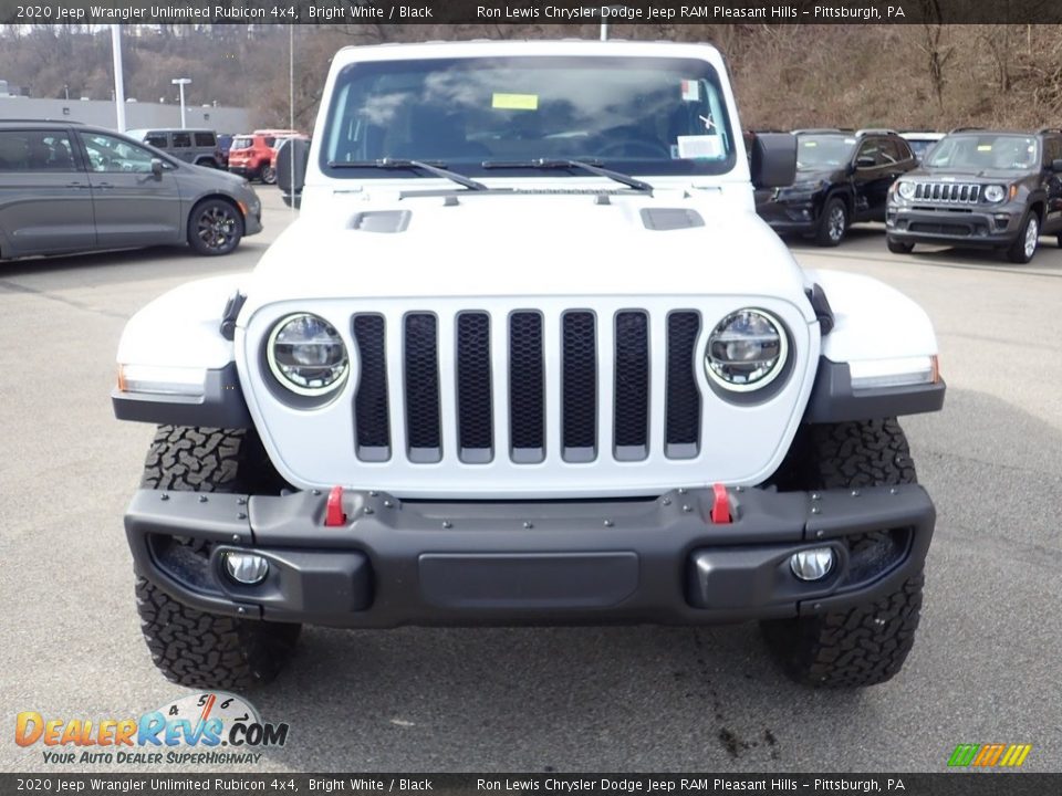 2020 Jeep Wrangler Unlimited Rubicon 4x4 Bright White / Black Photo #2
