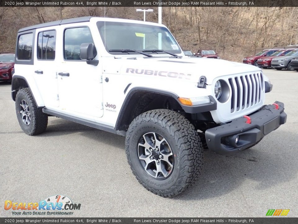 2020 Jeep Wrangler Unlimited Rubicon 4x4 Bright White / Black Photo #3
