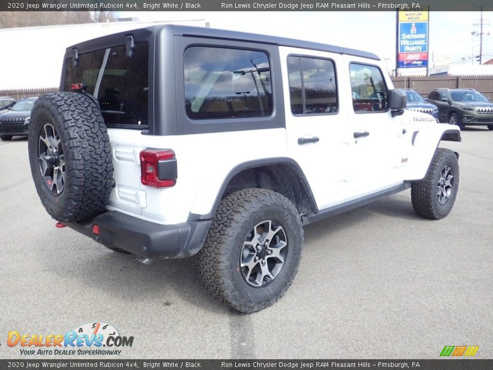 2020 Jeep Wrangler Unlimited Rubicon 4x4 Bright White / Black Photo #5
