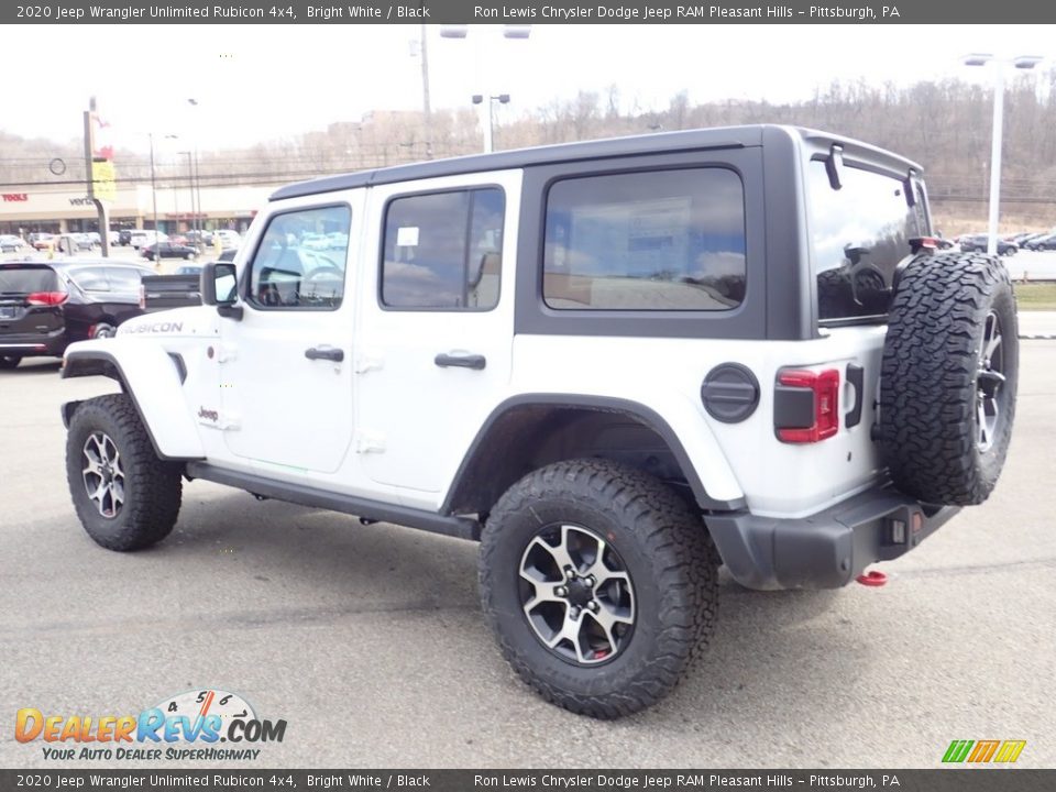 2020 Jeep Wrangler Unlimited Rubicon 4x4 Bright White / Black Photo #8