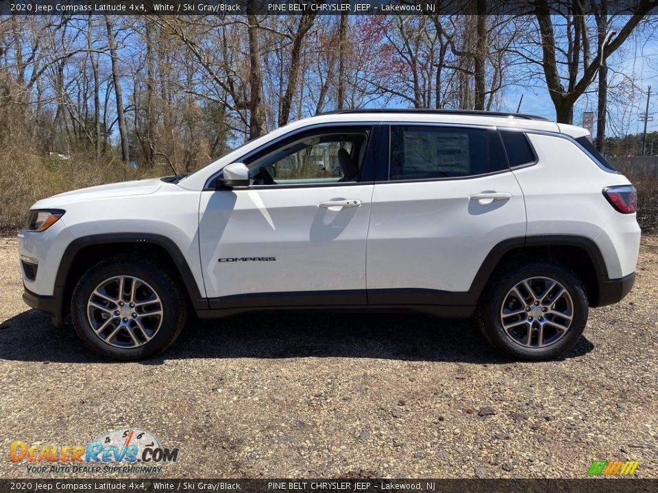 2020 Jeep Compass Latitude 4x4 White / Ski Gray/Black Photo #4