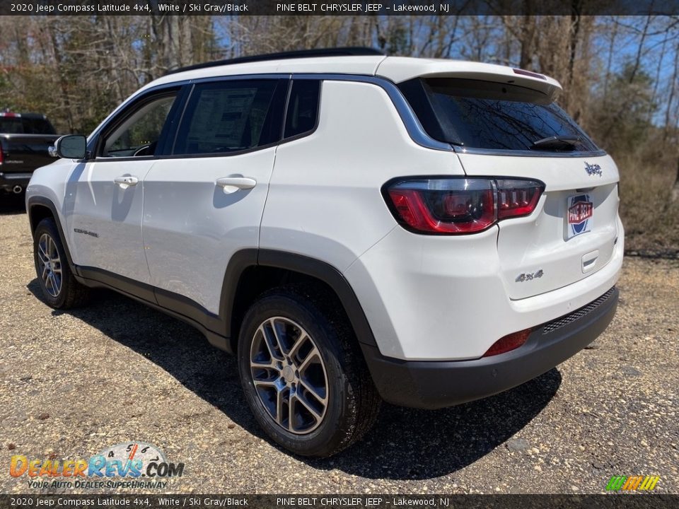 2020 Jeep Compass Latitude 4x4 White / Ski Gray/Black Photo #5