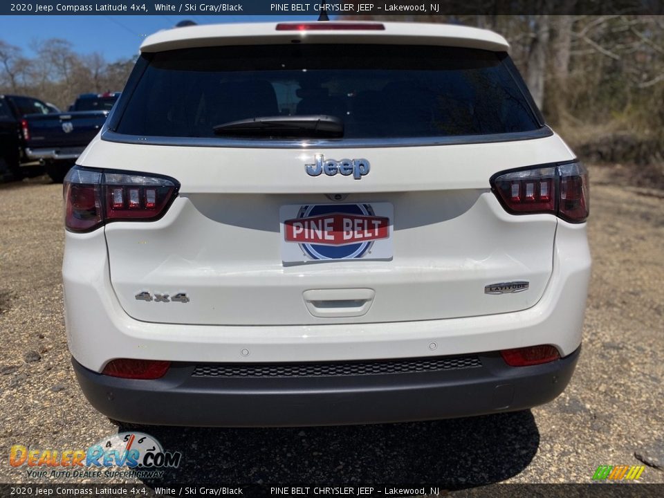 2020 Jeep Compass Latitude 4x4 White / Ski Gray/Black Photo #6