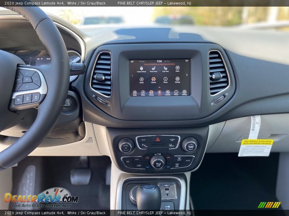 2020 Jeep Compass Latitude 4x4 White / Ski Gray/Black Photo #12