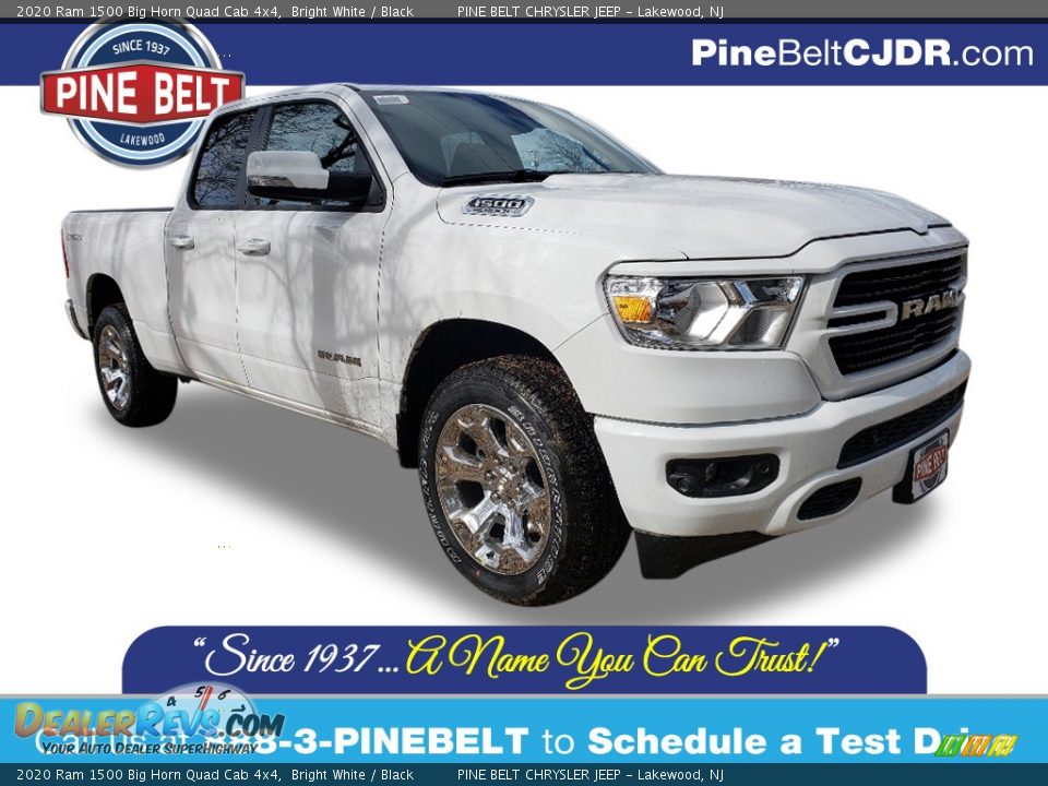 2020 Ram 1500 Big Horn Quad Cab 4x4 Bright White / Black Photo #1