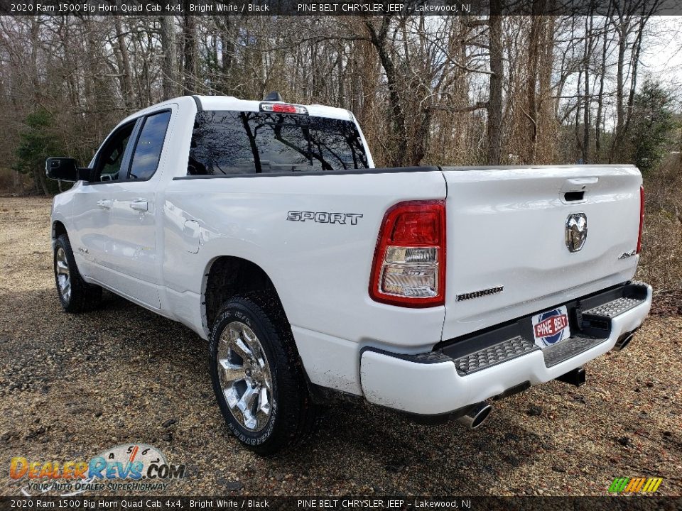 2020 Ram 1500 Big Horn Quad Cab 4x4 Bright White / Black Photo #6