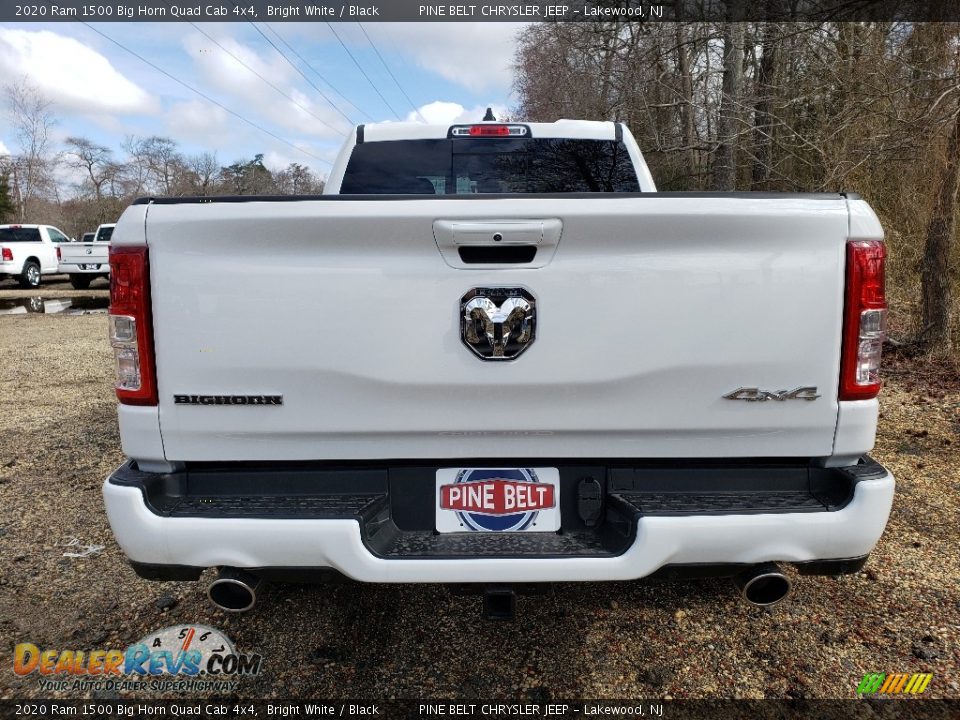 2020 Ram 1500 Big Horn Quad Cab 4x4 Bright White / Black Photo #7