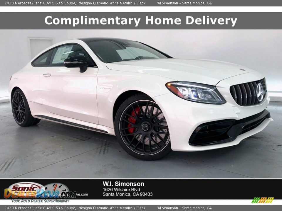 2020 Mercedes-Benz C AMG 63 S Coupe designo Diamond White Metallic / Black Photo #1