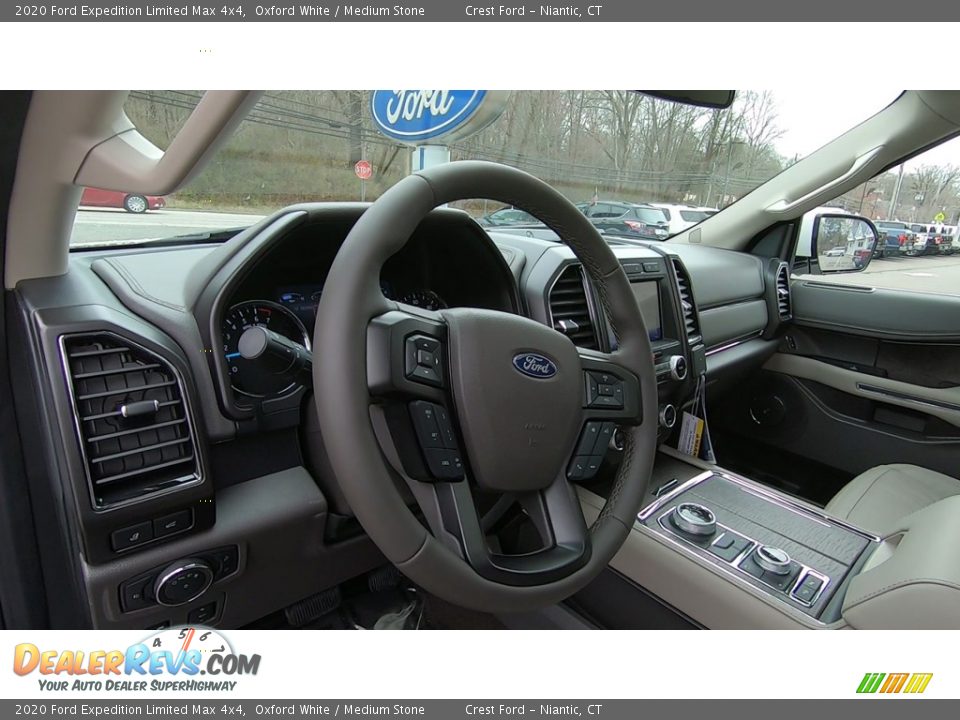 2020 Ford Expedition Limited Max 4x4 Oxford White / Medium Stone Photo #10