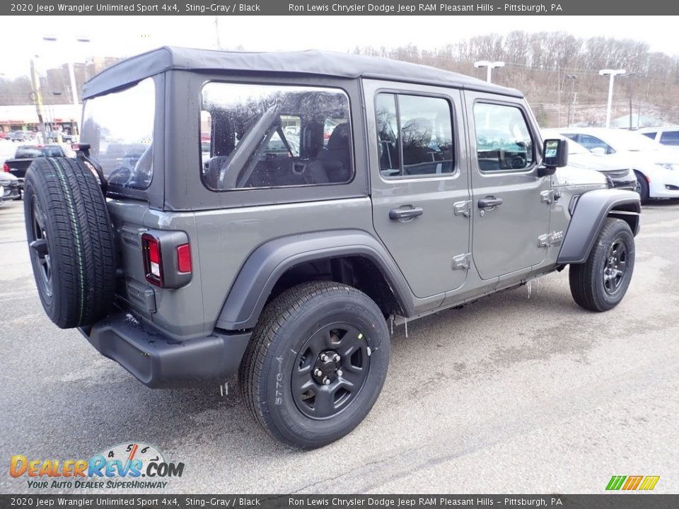 2020 Jeep Wrangler Unlimited Sport 4x4 Sting-Gray / Black Photo #5