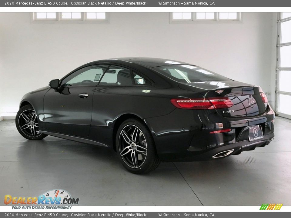 2020 Mercedes-Benz E 450 Coupe Obsidian Black Metallic / Deep White/Black Photo #2