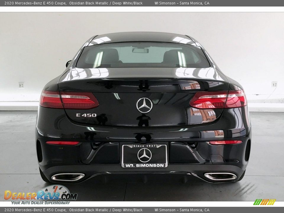 2020 Mercedes-Benz E 450 Coupe Obsidian Black Metallic / Deep White/Black Photo #3