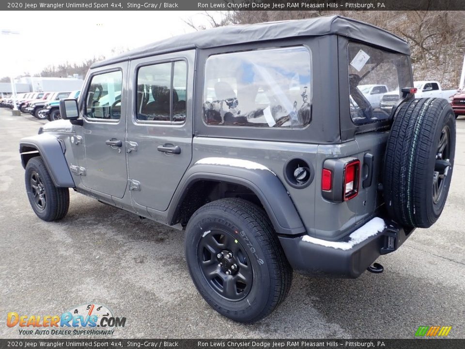 2020 Jeep Wrangler Unlimited Sport 4x4 Sting-Gray / Black Photo #9