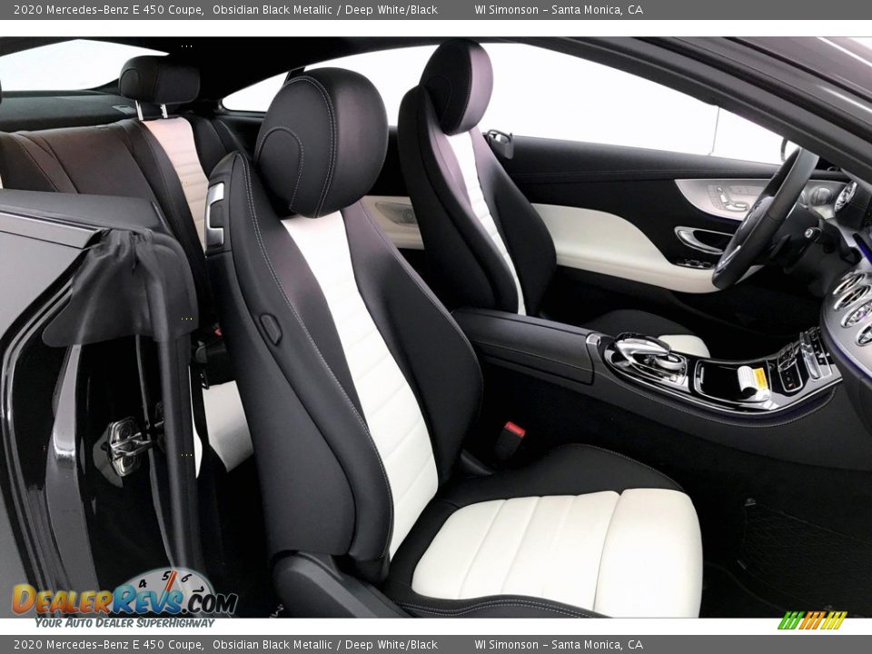 2020 Mercedes-Benz E 450 Coupe Obsidian Black Metallic / Deep White/Black Photo #5