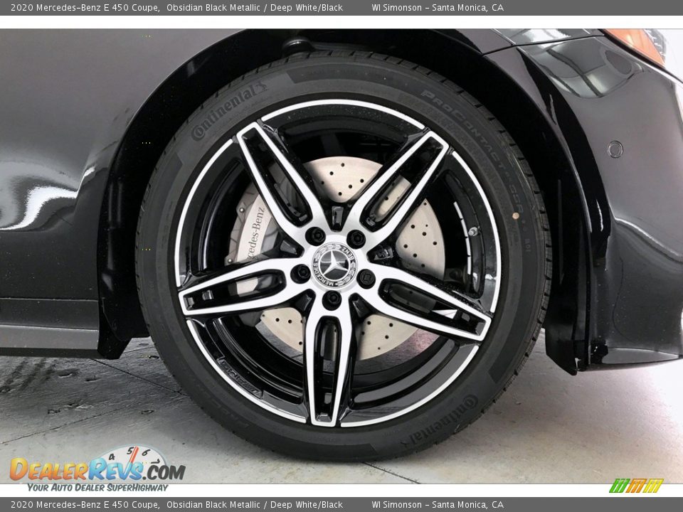 2020 Mercedes-Benz E 450 Coupe Obsidian Black Metallic / Deep White/Black Photo #9