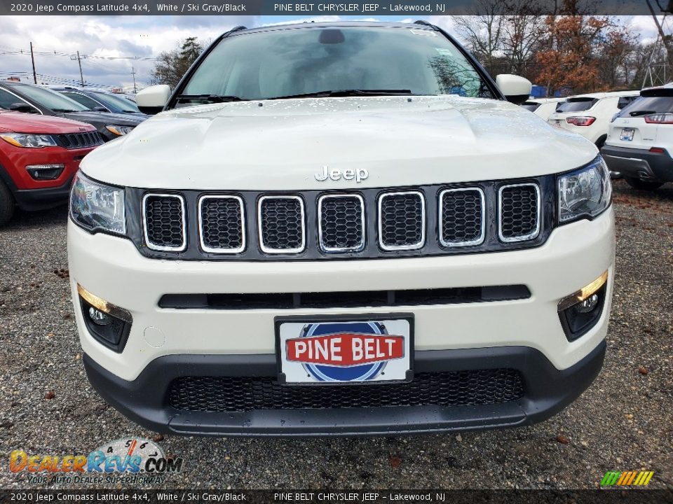 2020 Jeep Compass Latitude 4x4 White / Ski Gray/Black Photo #3