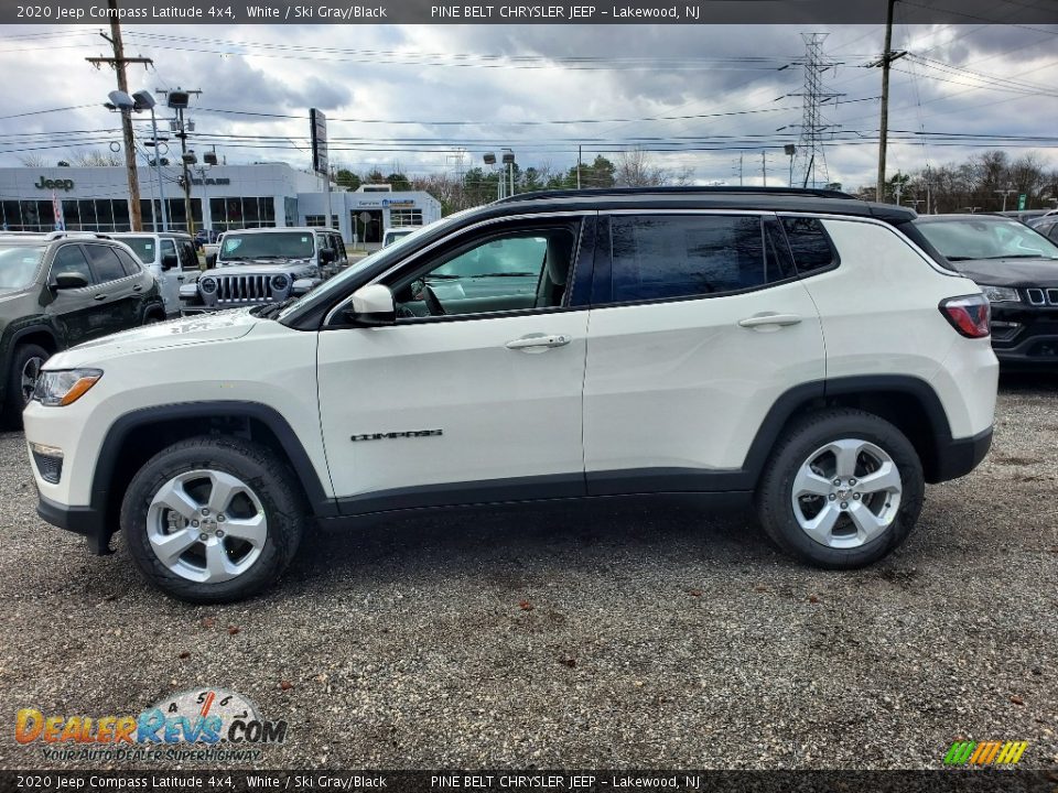 2020 Jeep Compass Latitude 4x4 White / Ski Gray/Black Photo #4